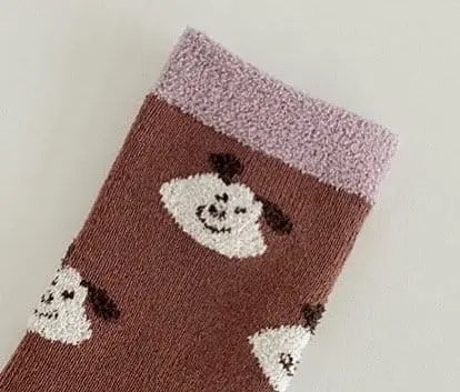 Ante j - Korean Children Fashion - #discoveringself - Fleece 572 Cookies Poppy Socks - 5