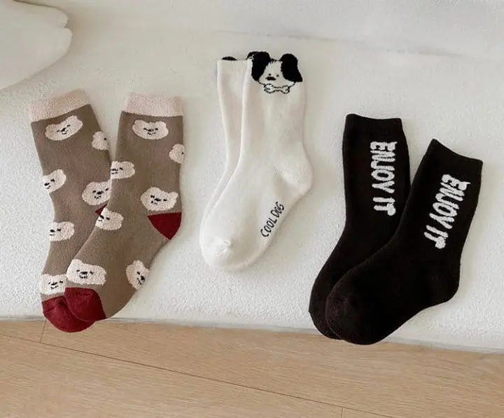 Ante j - Korean Children Fashion - #discoveringself - Fleece 576 Bear and Dog