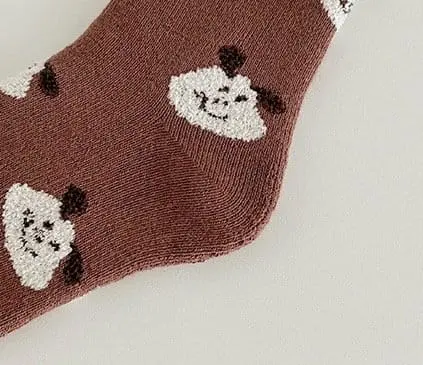 Ante j - Korean Children Fashion - #fashionkids - Fleece 572 Cookies Poppy Socks - 6