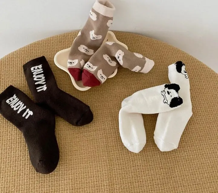 Ante j - Korean Children Fashion - #kidsshorts - Fleece 576 Bear and Dog - 3