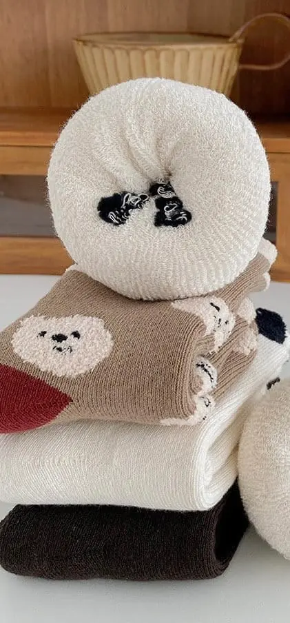 Ante j - Korean Children Fashion - #kidsshorts - Fleece 576 Bear and Dog - 4