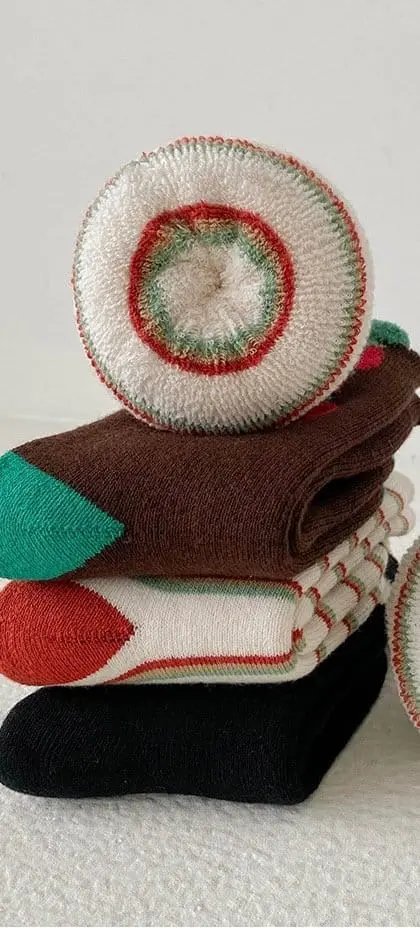 Ante j - Korean Children Fashion - #kidsstore - Fleece 580 Tomato Socks - 4