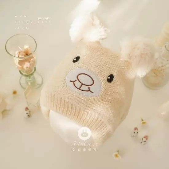 Arim Closet - Korean Baby Fashion - #babyboutique - Cute Bear Fluffy Point Baby Winter Hat