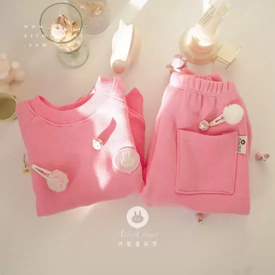 Arim Closet - Korean Baby Fashion - #smilingbaby - Cute Hot Pink Jogger Pants