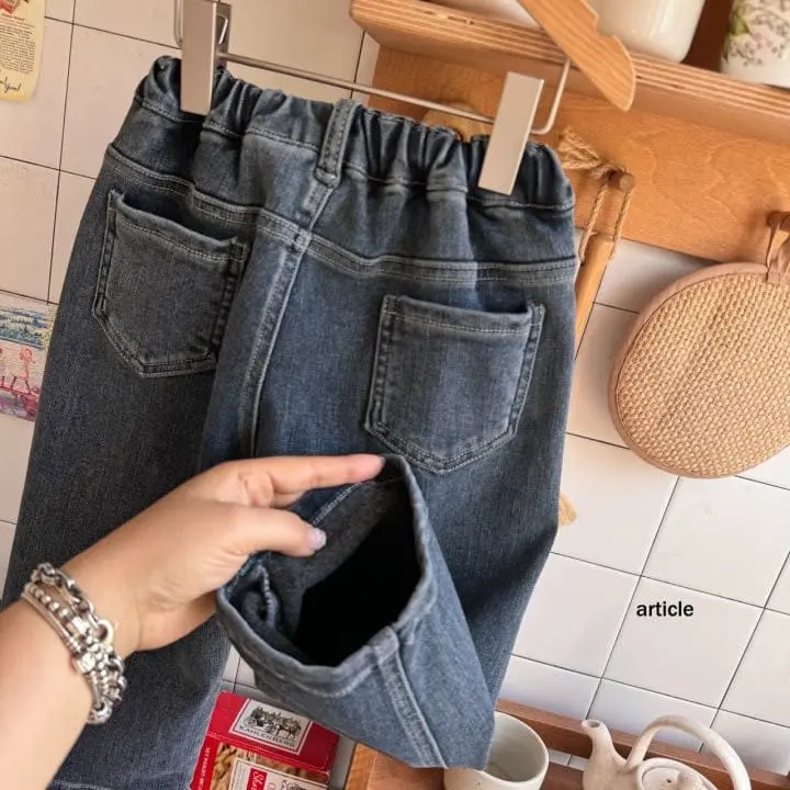 Article - Korean Children Fashion - #littlefashionista - Fleece Jelly Denim - 4