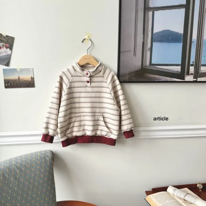 Article - Korean Children Fashion - #magicofchildhood - Knit Fleece Raglan Snap Sweatshirt - 5