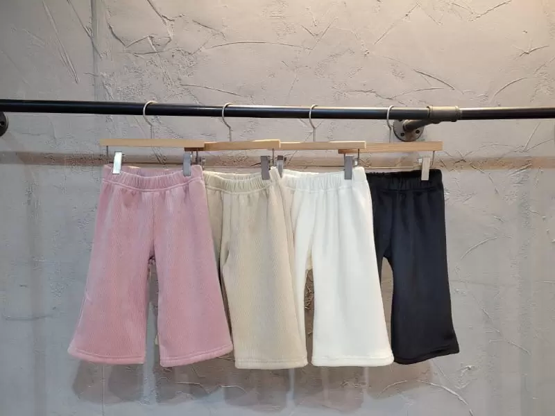 Atree - Korean Children Fashion - #designkidswear - Honey Velour Wide Pants - 2
