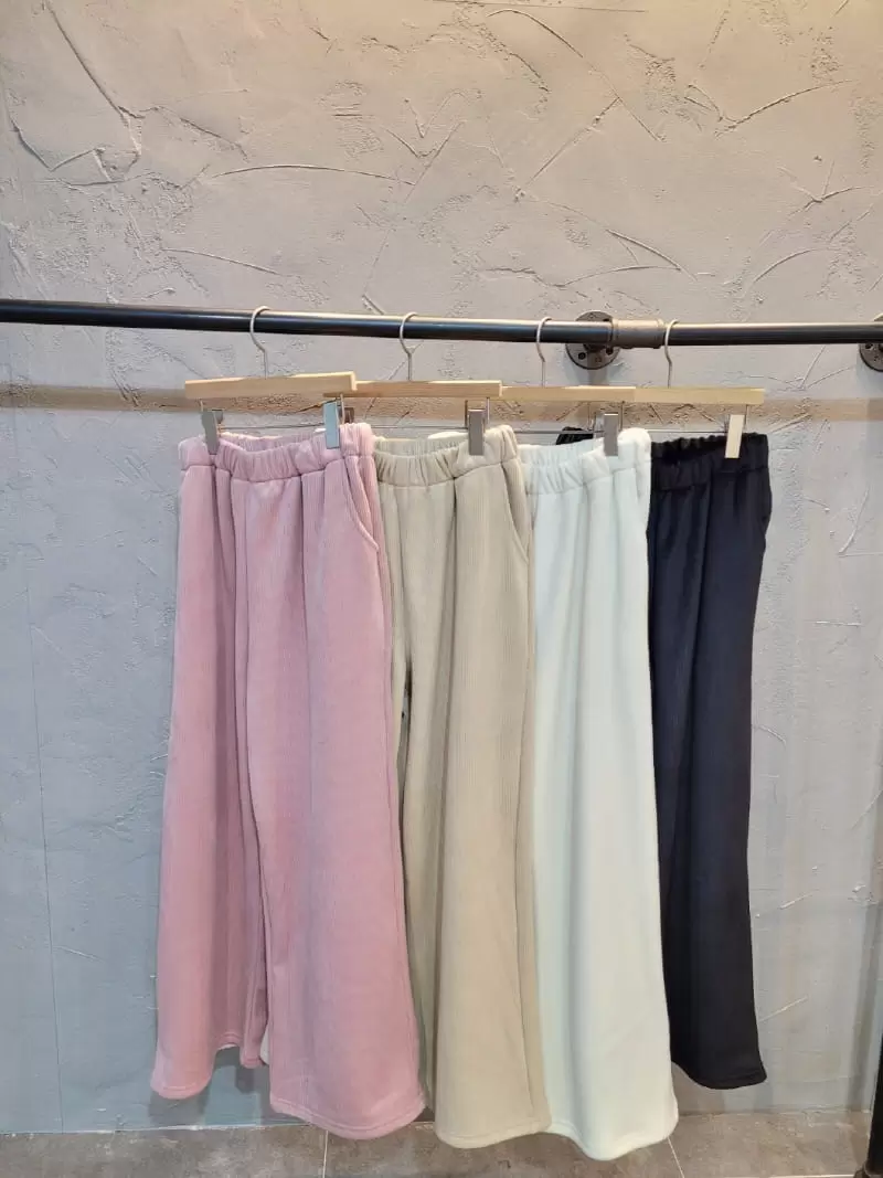 Atree - Korean Children Fashion - #kidsstore - Honey Velour Wide Pants - 6