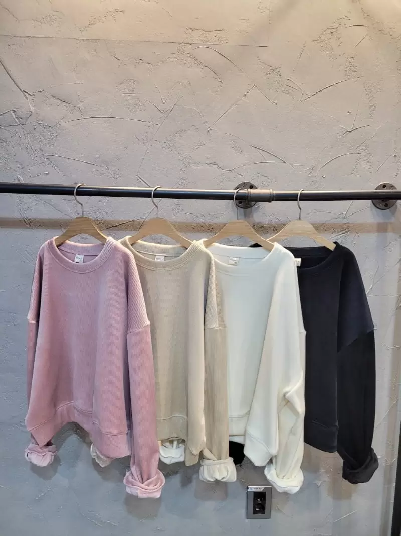 Atree - Korean Children Fashion - #toddlerclothing - Honey Velour Sweatshirt - 12