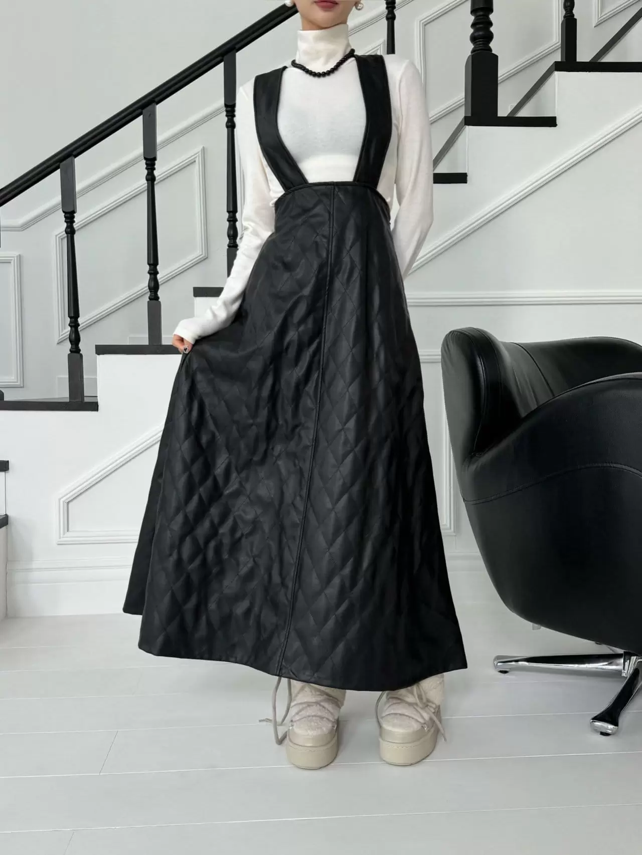 Auver_Fit - Korean Women Fashion - #momslook - L Dia Dungarees Skirt - 6
