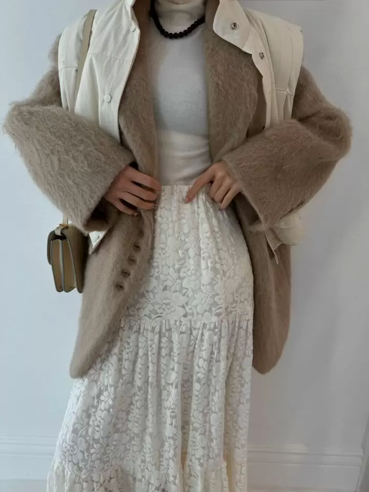 Auver_Fit - Korean Women Fashion - #momslook - Pitch Lace Kang Kang Skirt - 7