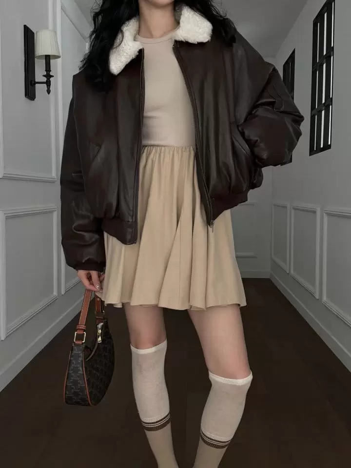 Auver_Fit - Korean Women Fashion - #vintageinspired - Hwyl Slit Mini Skirt - 8