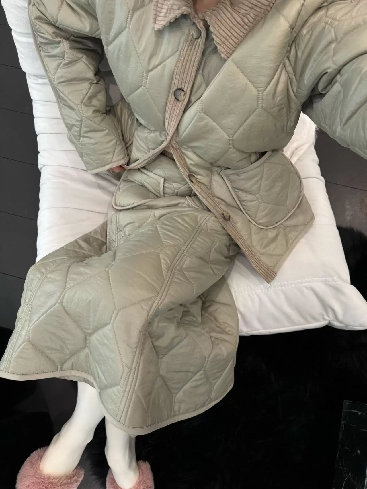 Auver_Fit - Korean Women Fashion - #vintagekidsstyle - Rib Quilted Jacket - 2