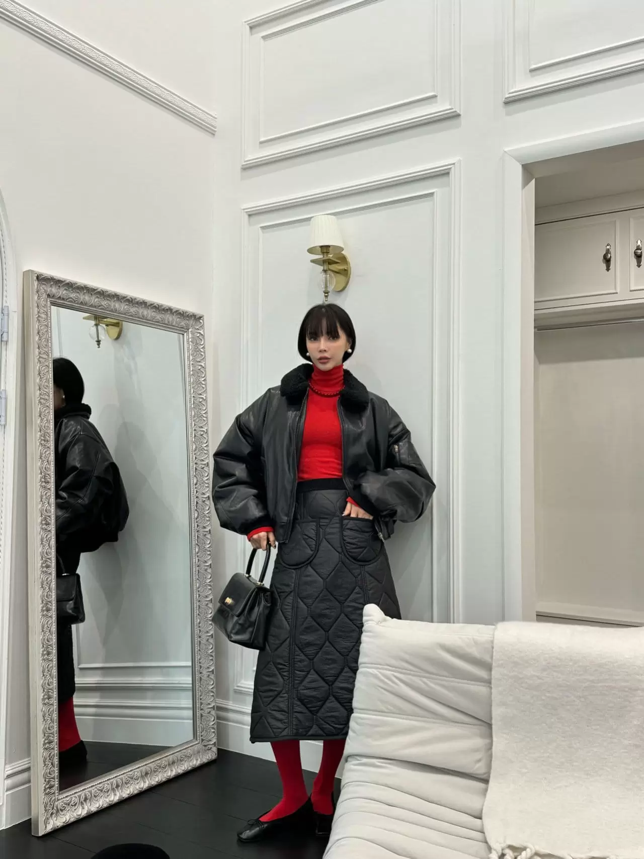 Auver_Fit - Korean Women Fashion - #womensfashion - Rib Quilted Skirt - 6