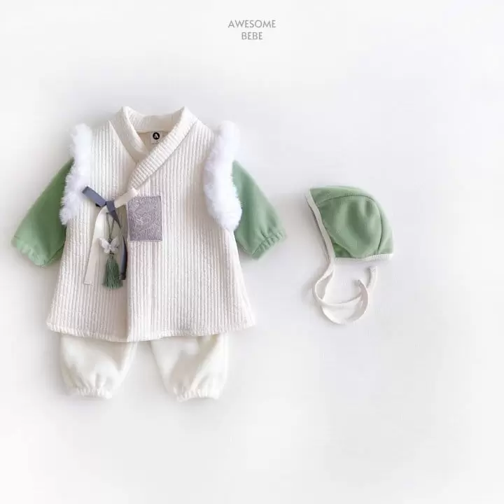 Awesome Bebe - Korean Children Fashion - #kidzfashiontrend - Quilted Fluffy Boy Vest  - 5