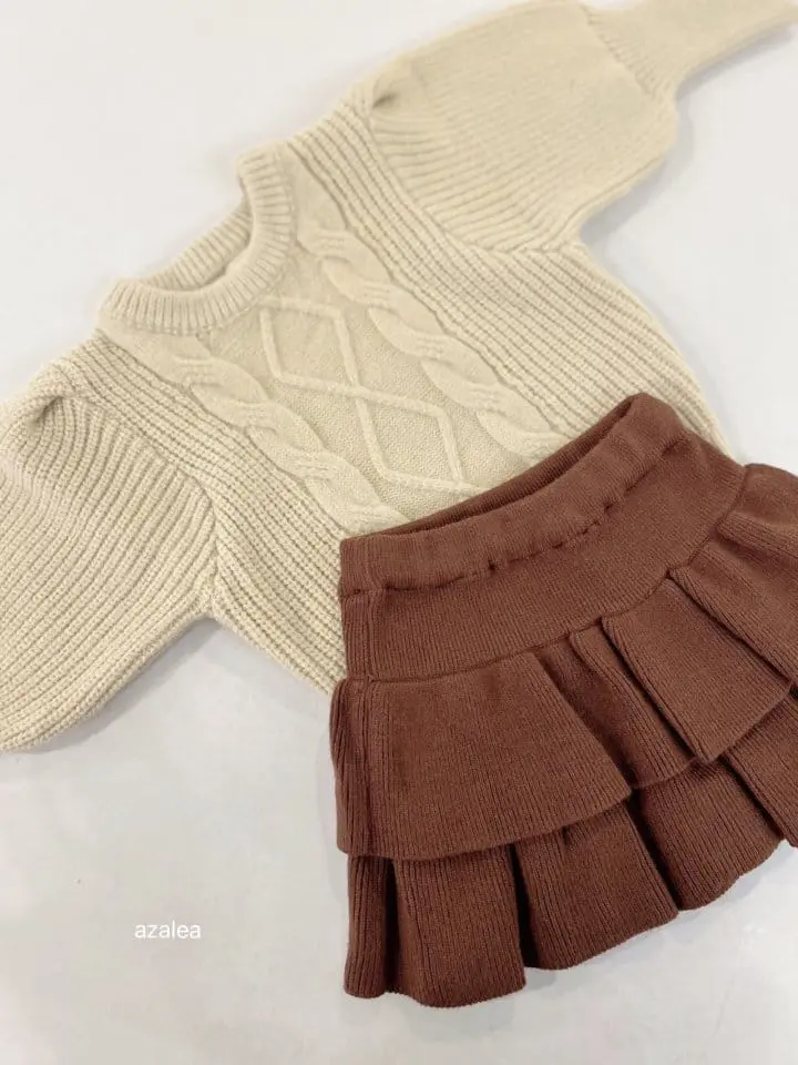 Azalea - Korean Children Fashion - #childofig - Cancan Knit Skirt - 5