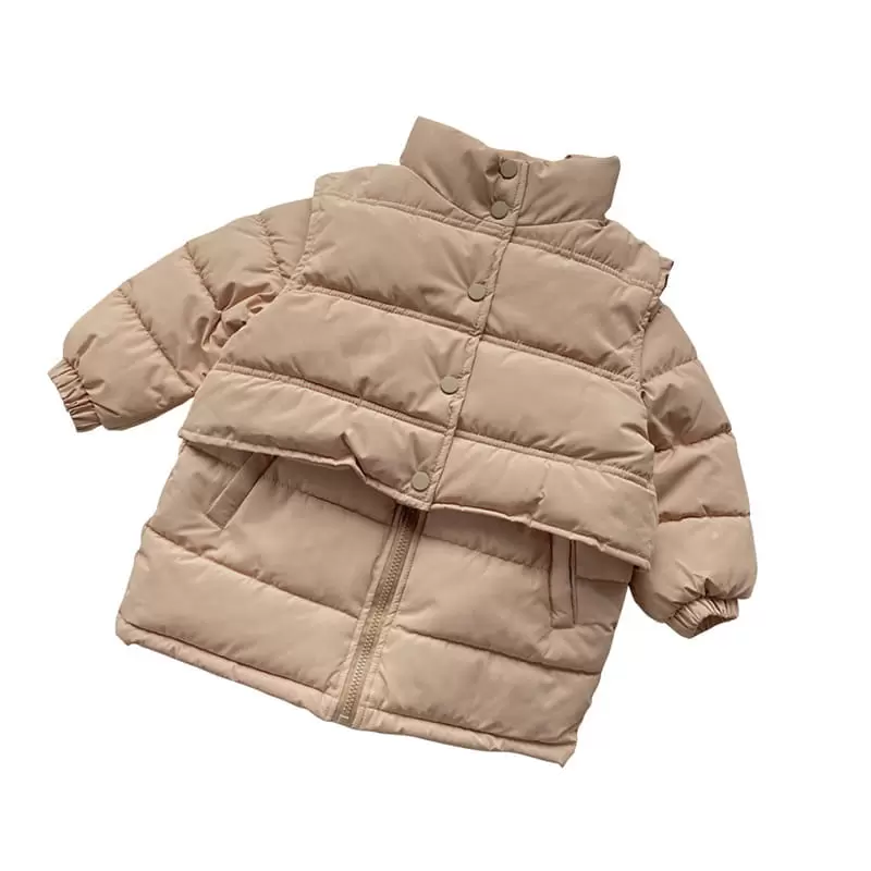 Barcode - Korean Children Fashion - #kidzfashiontrend - Vest Long Padding - 2