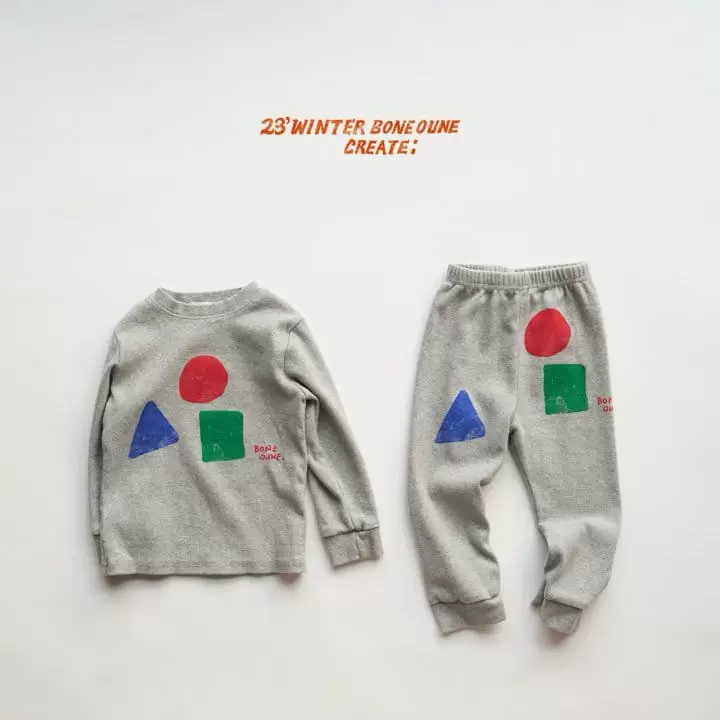 Boneoune - Korean Children Fashion - #discoveringself - Senedongsil Easywear Top Bottom Set