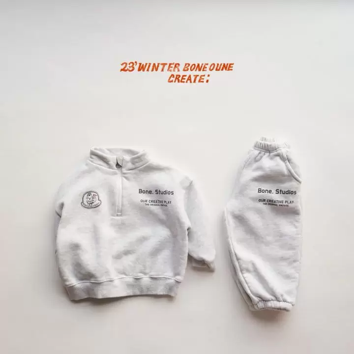 Boneoune - Korean Children Fashion - #kidsstore - Bone Studios half Zip-Up - 6