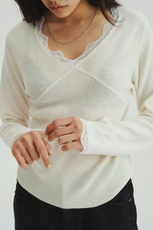 Charlotte - Korean Women Fashion - #momslook - W Lace Knit