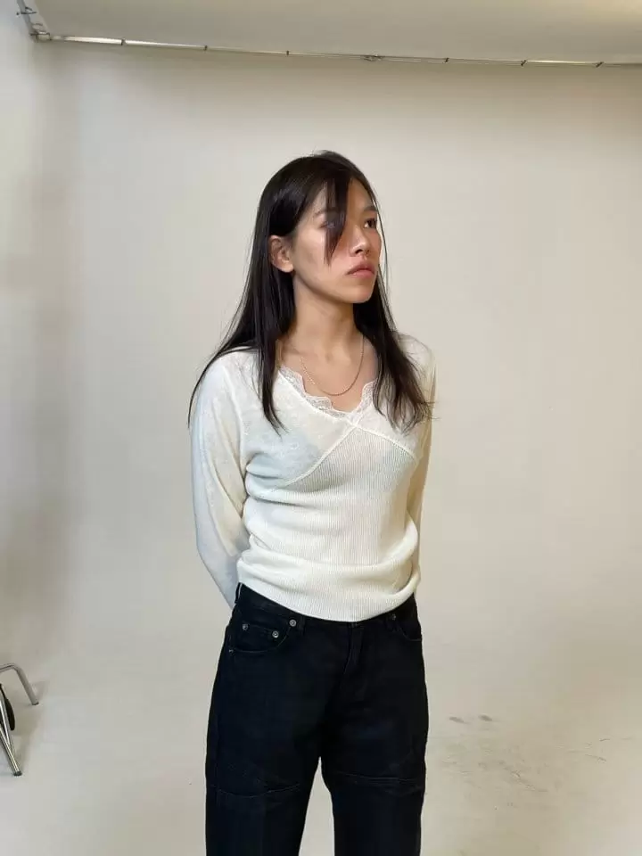 Charlotte - Korean Women Fashion - #momslook - W Lace Knit - 9