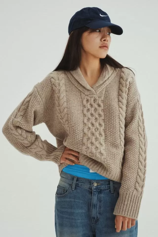 Charlotte - Korean Women Fashion - #womensfashion - W Collar Twisted Kint - 10