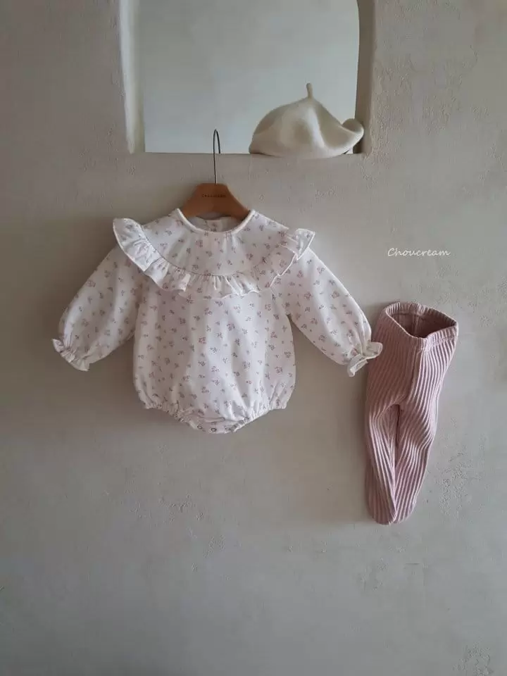 Choucream - Korean Baby Fashion - #babyclothing - Small Flower Body Suit - 3