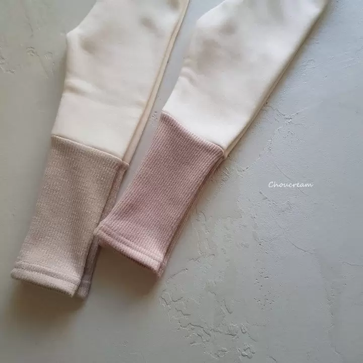 Choucream - Korean Baby Fashion - #babyoninstagram - Rib Color Mink Leggings - 10