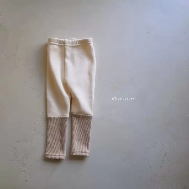 Choucream - Korean Baby Fashion - #smilingbaby - Rib Color Mink Leggings - 2