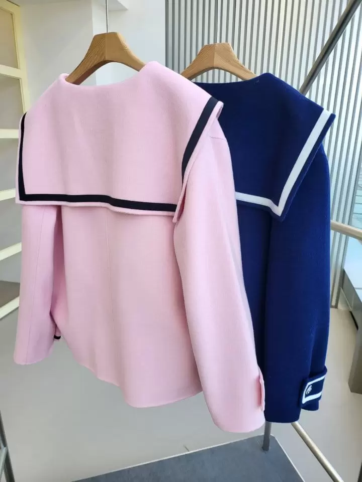 Corner0123 - Korean Women Fashion - #womensfashion - H Sailer Coat - 5