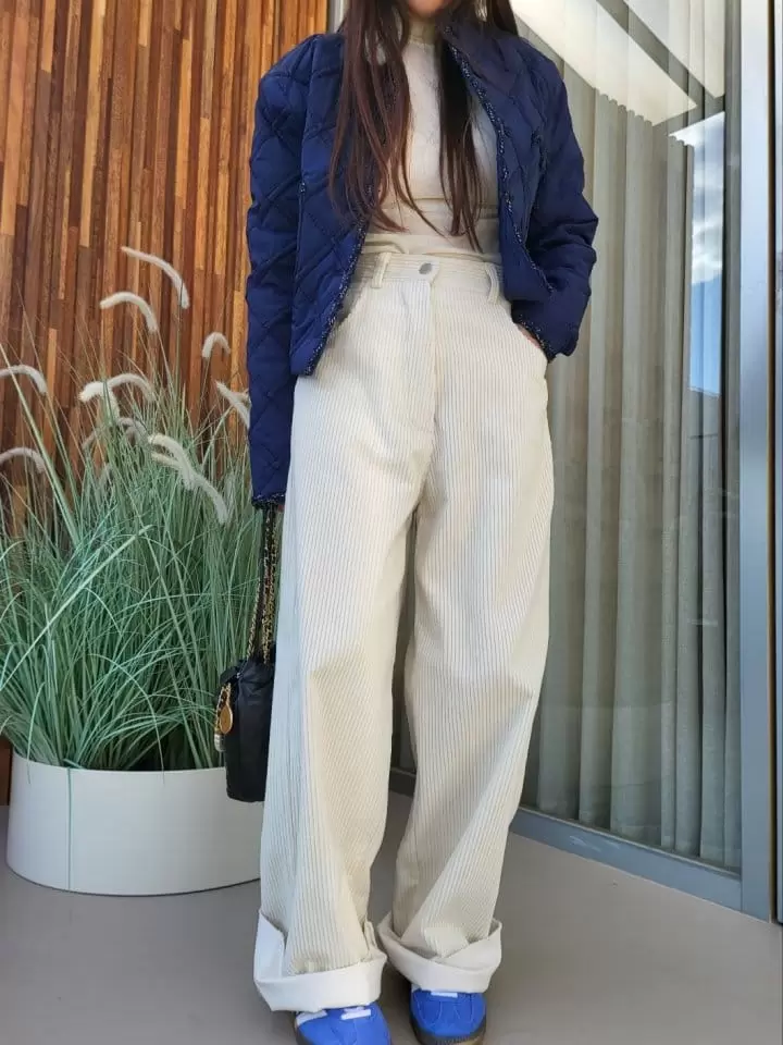 Corner0123 - Korean Women Fashion - #womensfashion - Rib Wide Pants