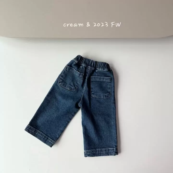 Cream Bbang - Korean Children Fashion - #childrensboutique - Half Open Straight Denim - 8