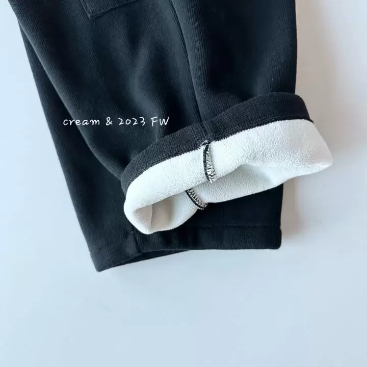 Cream Bbang - Korean Children Fashion - #fashionkids - Banding Hardtack Wide Pants - 2