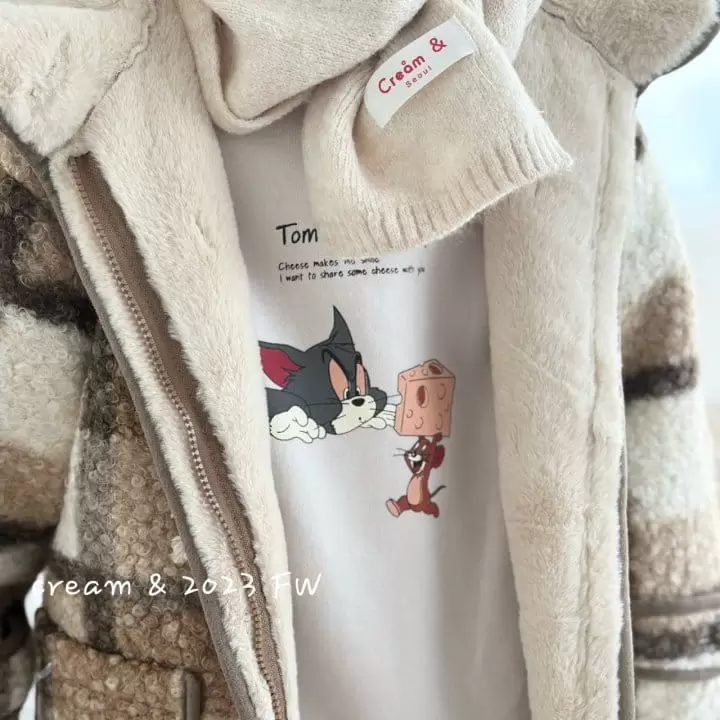 Cream Bbang - Korean Children Fashion - #kidsshorts - Cheese Fleece Sweatshirt - 6