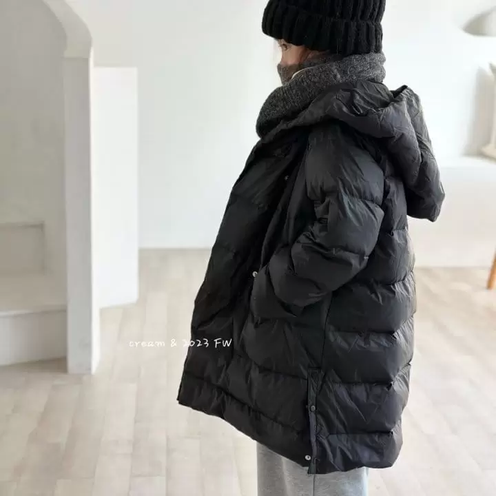 Cream Bbang - Korean Children Fashion - #magicofchildhood - Hoody Long Padding - 7
