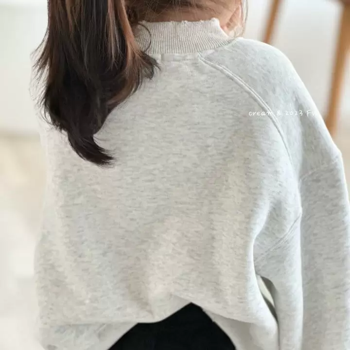 Cream Bbang - Korean Children Fashion - #magicofchildhood - Fluffy Half Turtleneck Sweatshirt - 5
