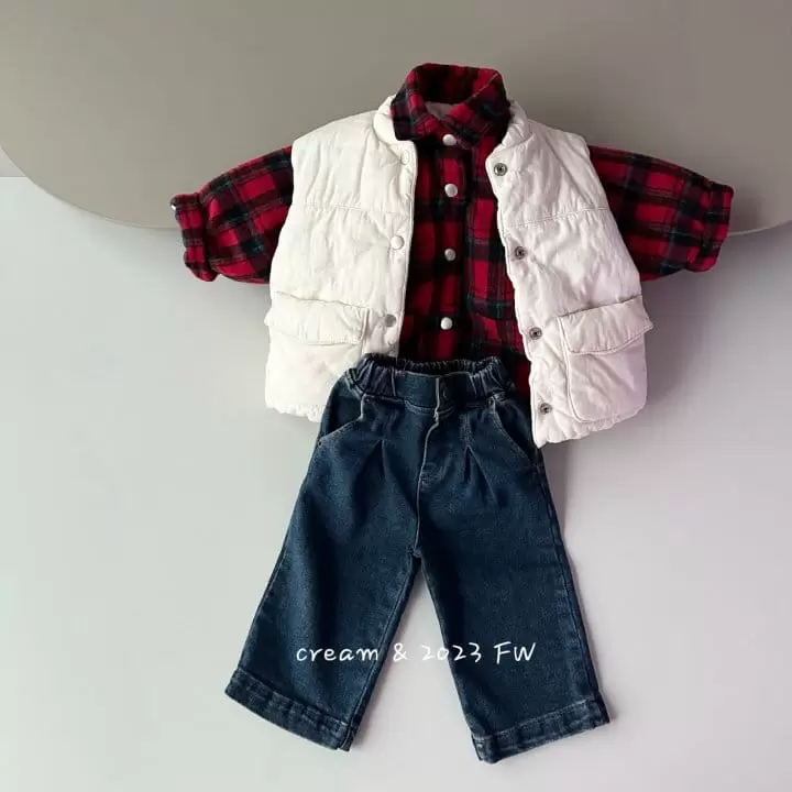 Cream Bbang - Korean Children Fashion - #magicofchildhood - Half Open Straight Denim