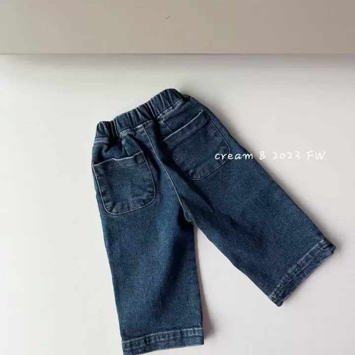 Cream Bbang - Korean Children Fashion - #stylishchildhood - Half Open Straight Denim - 6