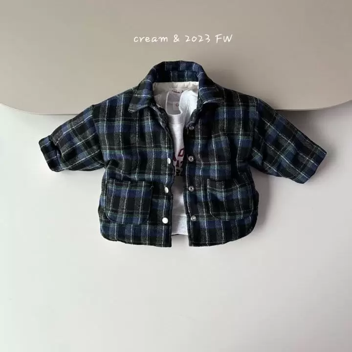 Cream Bbang - Korean Children Fashion - #todddlerfashion - Fleece Check Banding Jacket - 2