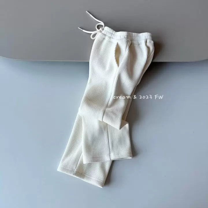 Cream Bbang - Korean Children Fashion - #toddlerclothing - Fluffy Banding Rib Pants
