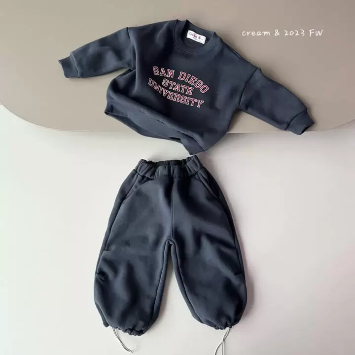Cream Bbang - Korean Children Fashion - #todddlerfashion - Fleece String Training Pants - 4