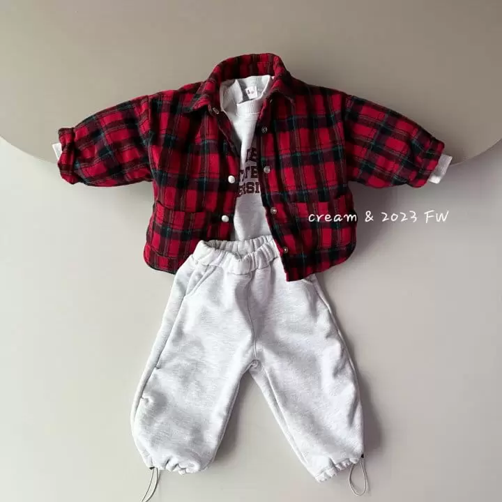 Cream Bbang - Korean Children Fashion - #toddlerclothing - Fleece Check Banding Jacket - 3