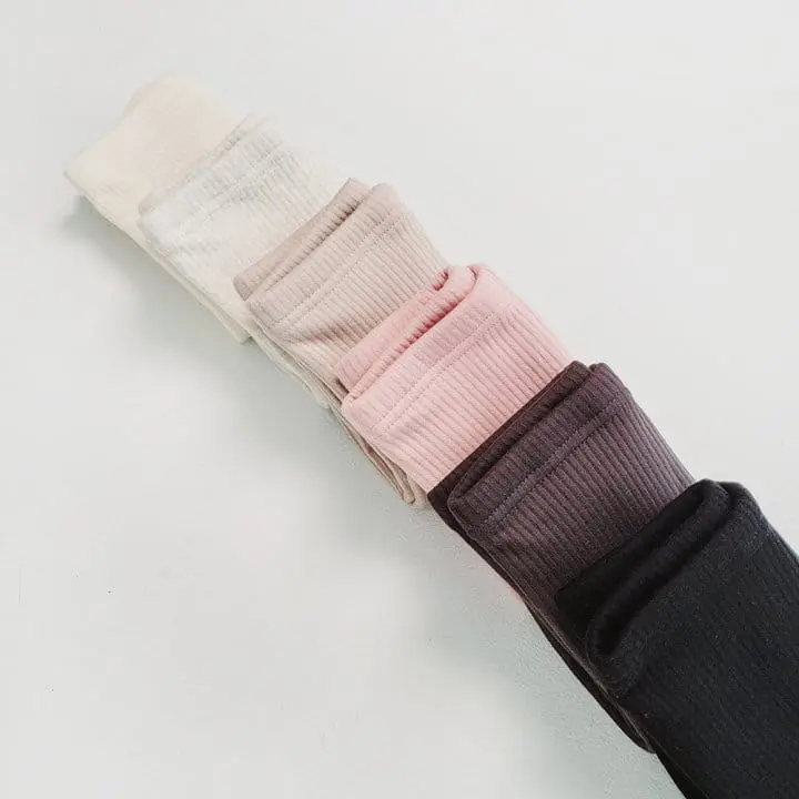Daily Daily - Korean Children Fashion - #minifashionista - Kids Rib Mink Leggings - 9