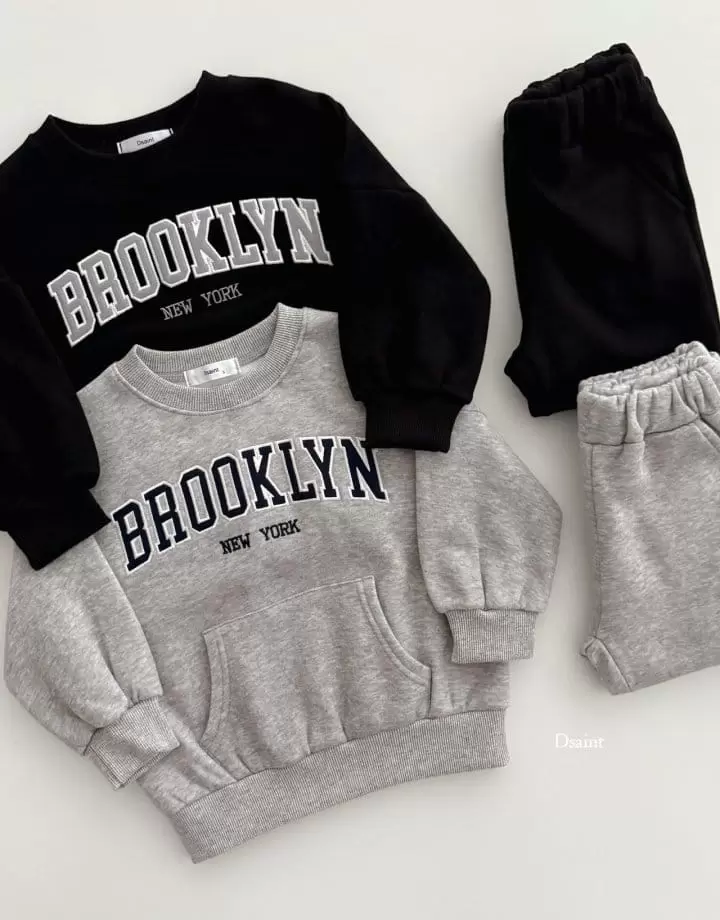 Dsaint - Korean Children Fashion - #childofig - Brook Newyork Kangaroo Top Bottom Set