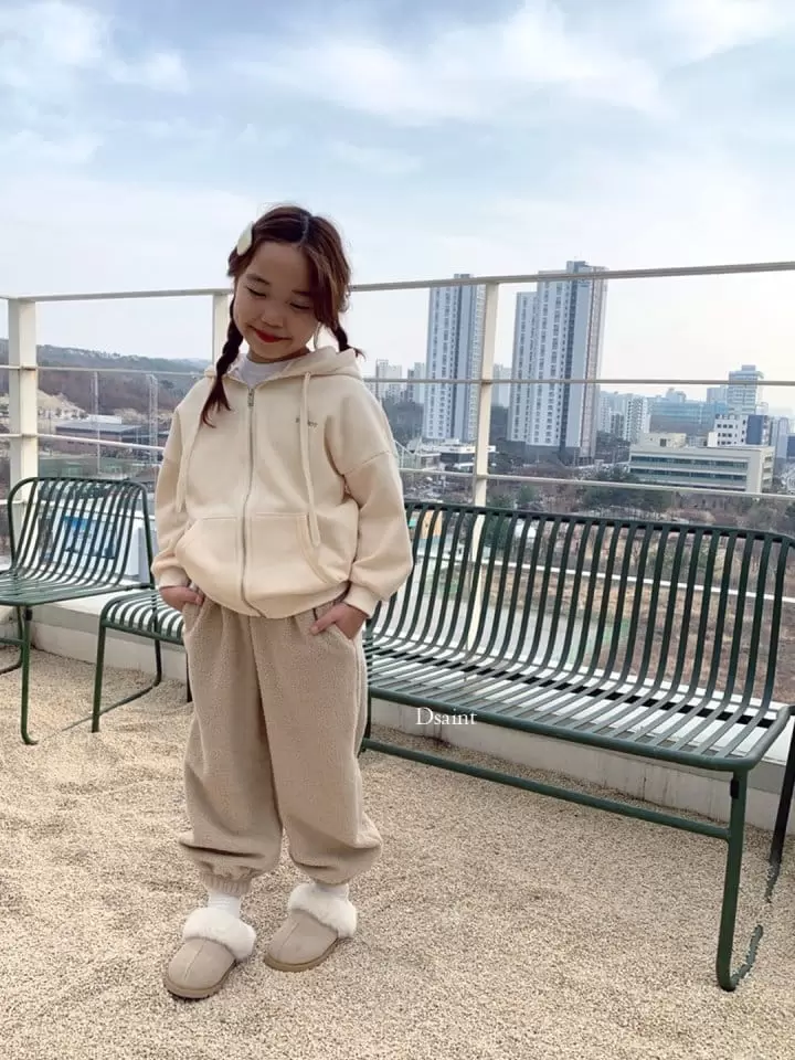Dsaint - Korean Children Fashion - #childofig - Hoody Zip-Up Top Bottom Set - 12