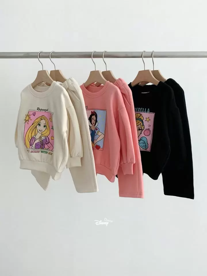 Dsaint - Korean Children Fashion - #childrensboutique - Pretty Princess Puff Fleece Top Bottom Set - 2