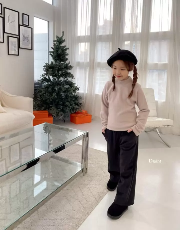 Dsaint - Korean Children Fashion - #kidsshorts - Mink Rib Wide Pants - 9