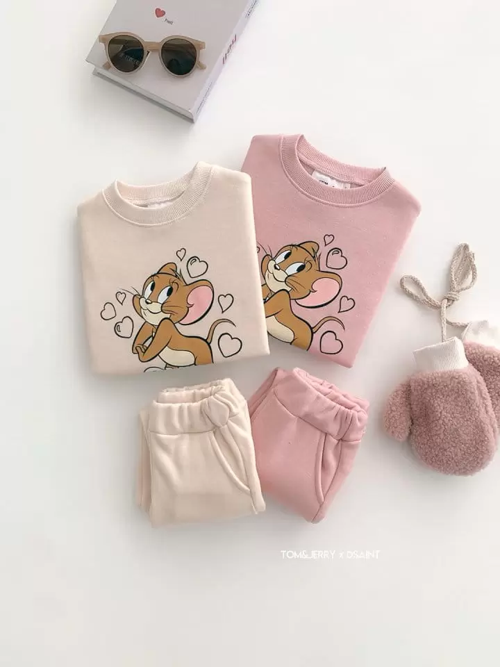 Dsaint - Korean Children Fashion - #kidsshorts - Chu Jerry Fleece Top Bottom Set - 5