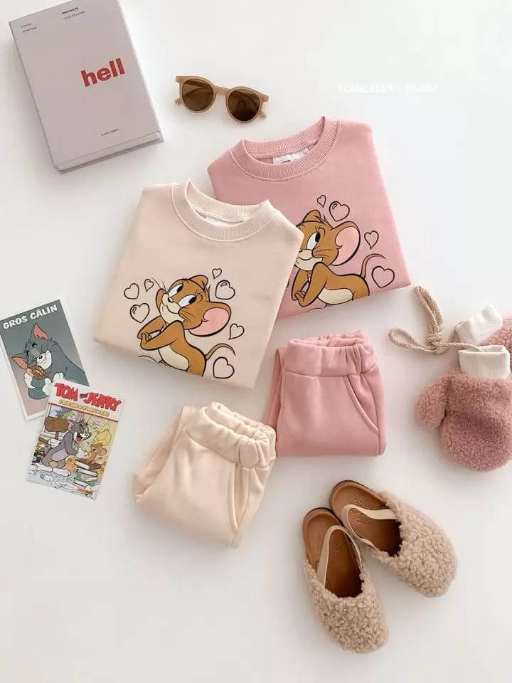 Dsaint - Korean Children Fashion - #kidsstore - Chu Jerry Fleece Top Bottom Set - 6