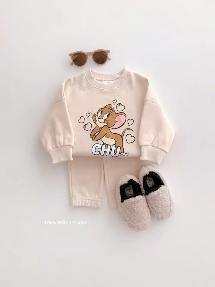 Dsaint - Korean Children Fashion - #kidzfashiontrend - Chu Jerry Fleece Top Bottom Set - 7